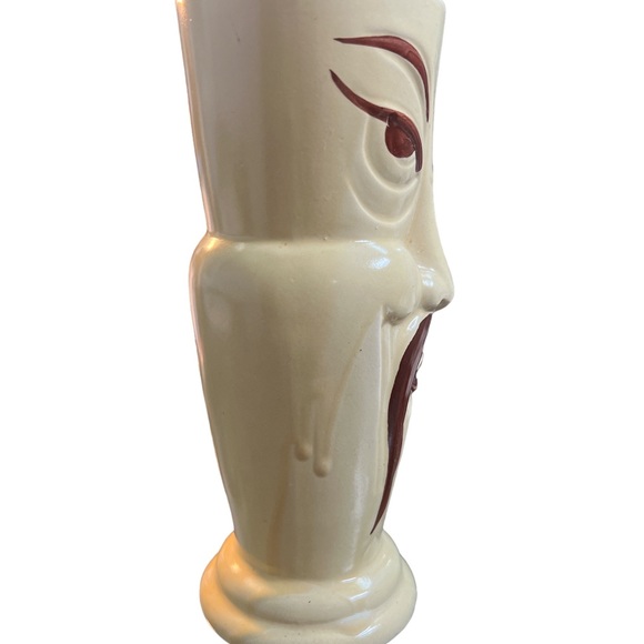 Vintage Ceramic Tiki Fu Manchu Vase Mug Made in Japan Orchids of Hawaii Stamp - Picture 5 of 8